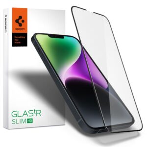 TEMPERED GLASS SPIGEN GLASS FC IPHONE 13 / 13 PRO / 14 / 16E BLACK