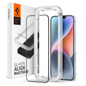 TEMPERED GLASS SPIGEN ALM GLASS FC IPHONE 13 / 13 PRO / 14 / 16E BLACK