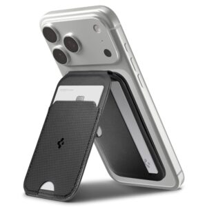 SPIGEN S314-2 SLIM FOLD TRIPOD MAGSAFE UNIVERSAL MAGNETIC CARD HOLDER BLACK