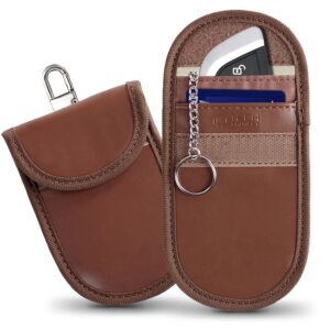 FARADAY CAGE TECH-PROTECT KLR100 POUCH KEYLESS RFID SIGNAL BLOCKER CASE ESPRESSO