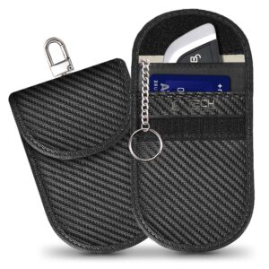 FARADAY CAGE TECH-PROTECT KLR100 POUCH KEYLESS RFID SIGNAL BLOCKER CASE CARBON BLACK