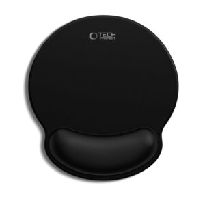 TECH-PROTECT A200 MOUSE PAD WITH GEL WRIST REST 25 x 22.5CM BLACK