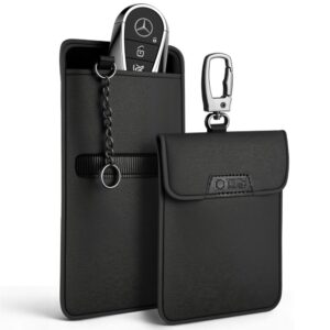 FARADAY CAGE TECH-PROTECT KLR400 POUCH KEYLESS RFID SIGNAL BLOCKER CASE BLACK/BLACK
