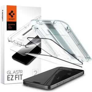 TEMPERED GLASS SPIGEN GLAS.TR ”EZ FIT” FC 2-PACK IPHONE 15 PRO BLACK