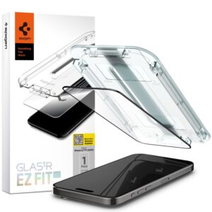 TEMPERED GLASS SPIGEN GLAS.TR ”EZ FIT” FC IPHONE 15 PRO MAX BLACK