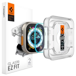 TEMPERED GLASS SPIGEN GLAS.TR ”EZ FIT” 2-PACK APPLE WATCH ULTRA 1 / 2 / 3 (49 MM) CLEAR