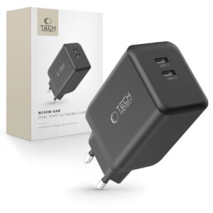 TECH-PROTECT NC45W-GAN 2-PORT NETWORK CHARGER PD 45W BLACK