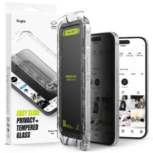 PRIVACY GLASS RINGKE EASY SLIDE 2-PACK IPHONE 16 PRO PRIVACY