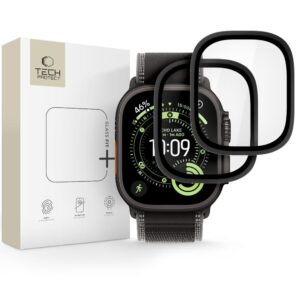 TEMPERED GLASS TECH-PROTECT GLASS RING 2-PACK APPLE WATCH ULTRA 1 / 2 / 3 (49 MM) BLACK