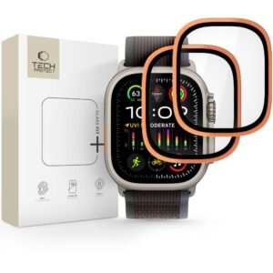 TEMPERED GLASS TECH-PROTECT GLASS RING 2-PACK APPLE WATCH ULTRA 1 / 2 / 3 (49 MM) COSMIC ORANGE