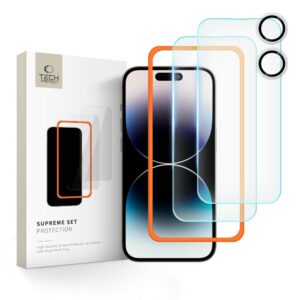 TEMPERED GLASS TECH-PROTECT SUPREME SET 3-PACK IPHONE 16 CLEAR