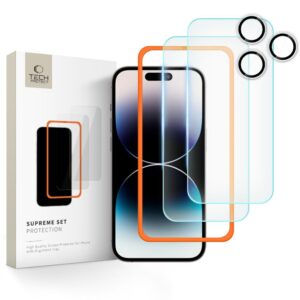 TEMPERED GLASS TECH-PROTECT SUPREME SET 3-PACK IPHONE 16 PRO CLEAR
