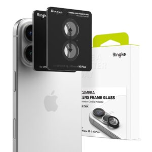 CAMERA COVER RINGKE CAMERA FRAME PROTECTOR 2-PACK IPHONE 16 / 16 PLUS BLACK