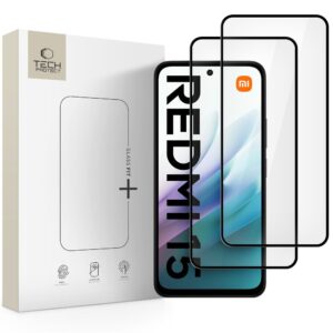 TEMPERED GLASS TECH-PROTECT GLASS FIT+ 2-PACK XIAOMI REDMI 15 4G / 5G BLACK