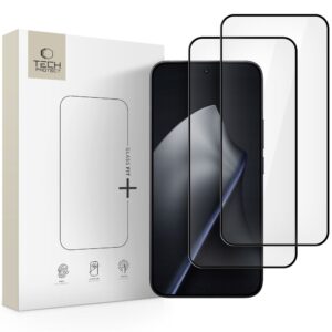 TEMPERED GLASS TECH-PROTECT GLASS FIT+ 2-PACK XIAOMI 15T / 15T PRO BLACK