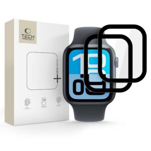 HYBRID GLASS TECH-PROTECT GLASS FLEX+ 2-PACK APPLE WATCH 4 / 5 / 6 / SE 1 / 2 / 3 (44MM) BLACK