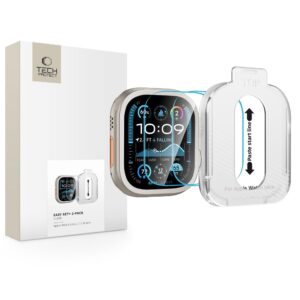 TEMPERED GLASS TECH-PROTECT EASY SET+ 2-PACK APPLE WATCH ULTRA 1 / 2 / 3 (49 MM) CLEAR