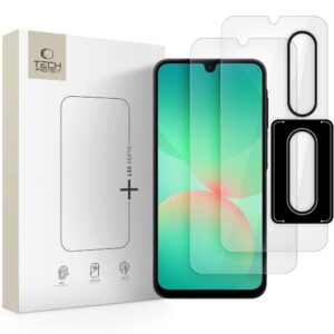 TEMPERED GLASS TECH-PROTECT GLASS SET+ 3-PACK GALAXY A26 5G CLEAR