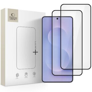 TEMPERED GLASS TECH-PROTECT GLASS FIT+ 2-PACK GALAXY S25 EDGE BLACK