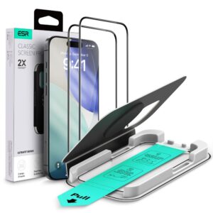 TEMPERED GLASS ESR ULTRAFIT TEMPERED GLASS 2-PACK IPHONE 16 PRO / 17 BLACK