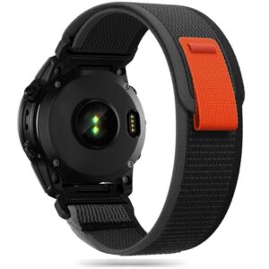 TECH-PROTECT NYLON GARMIN FENIX 5 / 6 / 6 PRO / 7 / 8 / 8 PRO (47 MM) / E BLACK/ORANGE