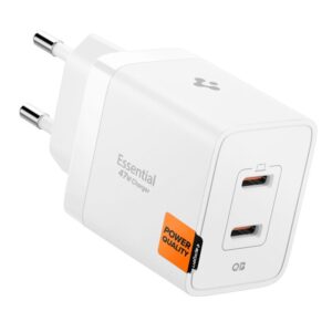 SPIGEN ESSENTIAL EE472EU 2-PORT NETWORK CHARGER 47W WHITE